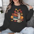 Vintage Books Tea Lovers Fall Autumn Leaves And Pumpkins Unisex Sweatshirt Vintage Books Tea Lovers Fall Autumn Leaves And Pumpkins Unisex Sweatshirt