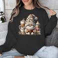 Vintage Cute Gnome Reading Book Coffee Latte Men Women Kids Unisex Sweatshirt Vintage Cute Gnome Reading Book Coffee Latte Men Women Kids Unisex Sweatshirt