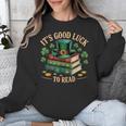 Vintage It's Good Luck To Read St Patrick's Day Book Lucky Unisex Sweatshirt