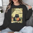 Vintage Japanese Cat Book Lovers Librarian Cat Dad Teacher Unisex Sweatshirt Vintage Japanese Cat Book Lovers Librarian Cat Dad Teacher Unisex Sweatshirt