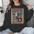 Vintage Style Read Books Lift Weights Fight Fascists Retro Unisex Sweatshirt