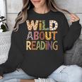 Wild About Reading Book Animal Children's Book Lover Teacher Unisex Sweatshirt