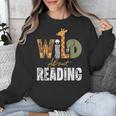 Wild About Reading Books Animal Theme Bookworm Library Day Unisex Sweatshirt