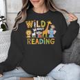 Wild About Reading Kid Love Wild Animal Books Back To School Unisex Sweatshirt Wild About Reading Kid Love Wild Animal Books Back To School Unisex Sweatshirt
