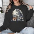 Wolf Reading Book Librarian Library Wolves Unisex Sweatshirt