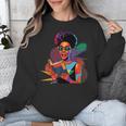 Woman Reading Book Lover Geometric Girl Afro History Unisex Sweatshirt Woman Reading Book Lover Geometric Girl Afro History Unisex Sweatshirt