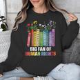 Women Floral Book Big Fan Of Human Rights Liberal Protest Unisex Sweatshirt