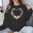 Women's Vintage Book Lover Valentine Heart Unisex Sweatshirt