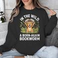 Women's Wild About Reading Book Reader Lion Zoo Animals Kids Unisex Sweatshirt Women's Wild About Reading Book Reader Lion Zoo Animals Kids Unisex Sweatshirt