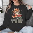 In World Of Bookworms Be Book Dragon Cute Women Kids Men Unisex Sweatshirt