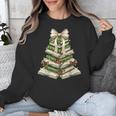 Xmas Tree Books Merry Christmas Coquette Bow Teacher Holiday Unisex Sweatshirt Xmas Tree Books Merry Christmas Coquette Bow Teacher Holiday Unisex Sweatshirt