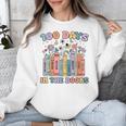 100 Days In The Books Reading Teacher 100th Day Of School Unisex Sweatshirt