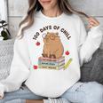 100 Days Of Chill Cute Capybara School Book Lover Unisex Sweatshirt 100 Days Of Chill Cute Capybara School Book Lover Unisex Sweatshirt