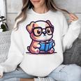 Adorable Book Lover Bulldog With Reading Glasses Cute Raglan Baseball Tee Unisex Sweatshirt Adorable Book Lover Bulldog With Reading Glasses Cute Raglan Baseball Tee Unisex Sweatshirt