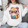 Adorable Book Lover Chipmunk With Reading Glasses Cute Premium Unisex Sweatshirt Adorable Book Lover Chipmunk With Reading Glasses Cute Premium Unisex Sweatshirt