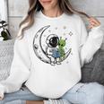 Astronaut Reading Book To Alien Moon Space Astronomy Unisex Sweatshirt