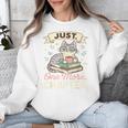 Book Lover Cute Cat Coffee Just 1 More Chapter Cozy Reading Unisex Sweatshirt