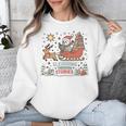 Book Lovers Winter Sleighing Through Stories Tee Premium Tri-Blend Unisex Sweatshirt