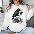 Book Raven Vintage Dark Academia Literature Reading Unisex Sweatshirt