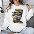 Book Women Graphic Art Colorful Eyes Unisex Sweatshirt