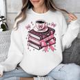 All Booked For Valentine's Teacher Coquette Bow Coffee Book Unisex Sweatshirt All Booked For Valentine's Teacher Coquette Bow Coffee Book Unisex Sweatshirt