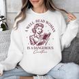 Books A Well-Read Woman Is A Dangerous Creature Women Premium Tri-Blend Unisex Sweatshirt