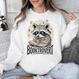 Booktrovert Raccoon Reading And Coffee For Book Lover Unisex Sweatshirt