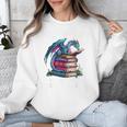 Bookworm Please I'm A Book Dragon Blue Dragon Unisex Sweatshirt