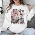 Born To Read Forced To Work Booklover -Adults Book Lovers Casual Grey Small Unisex Sweatshirt