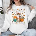 Cat Fall In Love With Reading Book Lover Autumn Unisex Sweatshirt