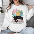 Cat Meme I Like Cats And Books And Maybe Three People Unisex Sweatshirt