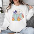 Cat Reading a Romance BookI Like My Books Extra Spicy Unisex Sweatshirt Cat Reading a Romance BookI Like My Books Extra Spicy Unisex Sweatshirt
