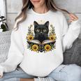 Cat For Women Book Lover Cute Cat And Book Unisex Sweatshirt