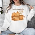 Cats Books And Coffee Heart Cozy Cat Lover Bookworm Readers Unisex Sweatshirt Cats Books And Coffee Heart Cozy Cat Lover Bookworm Readers Unisex Sweatshirt