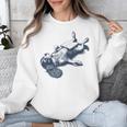 Cavalier King Charles Spaniel Book Nap Vintage Dog Mom Dad Unisex Sweatshirt