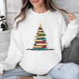 Christmas Tree Of Books Holiday Unisex Sweatshirt Christmas Tree Of Books Holiday Unisex Sweatshirt