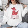 Clifford The Big Red Dog Pink Text With Bow Illustrated Book Unisex Sweatshirt Clifford The Big Red Dog Pink Text With Bow Illustrated Book Unisex Sweatshirt