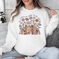 I Closed My Book To Be Here Floral Bookworm Reading Unisex Sweatshirt