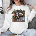 Cosy Sloth In Bookshelf With Plants Unisex Sweatshirt