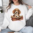 Cute Dog Beagle Reading Book Unisex Sweatshirt