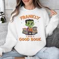 Cute Halloween Teacher Librarian Frankenstein Reading Books Unisex Sweatshirt Cute Halloween Teacher Librarian Frankenstein Reading Books Unisex Sweatshirt