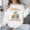 Cute Halloween Teacher Librarian Mummy Reading Books Unisex Sweatshirt Cute Halloween Teacher Librarian Mummy Reading Books Unisex Sweatshirt