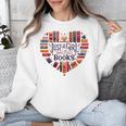 Cute Just A Girl Who Loves Books Heart Shape Reader Unisex Sweatshirt Cute Just A Girl Who Loves Books Heart Shape Reader Unisex Sweatshirt