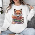 Cute Nerdy Fox Read Books Be Kind Stay Weird Book Club Premium Tri-Blend Unisex Sweatshirt