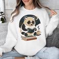 Cute Panda Reading Book Under Moon Bookworm Coffee Lover Unisex Sweatshirt Cute Panda Reading Book Under Moon Bookworm Coffee Lover Unisex Sweatshirt
