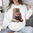 Cute Red Panda Reading Book Animal Bookworm Unisex Sweatshirt