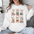 Cute Teacher Bunny Rabbit Reading Easter Bunnies Book Lovers Unisex Sweatshirt