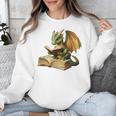 Dragon Bookworm Reading Book Graphic Unisex Sweatshirt Dragon Bookworm Reading Book Graphic Unisex Sweatshirt