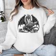 Dragon Reading Book Bookworm Books Dragon Learning Unisex Sweatshirt