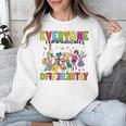 Everyone Communicates Differently Book Teacher Outfit Unisex Sweatshirt
